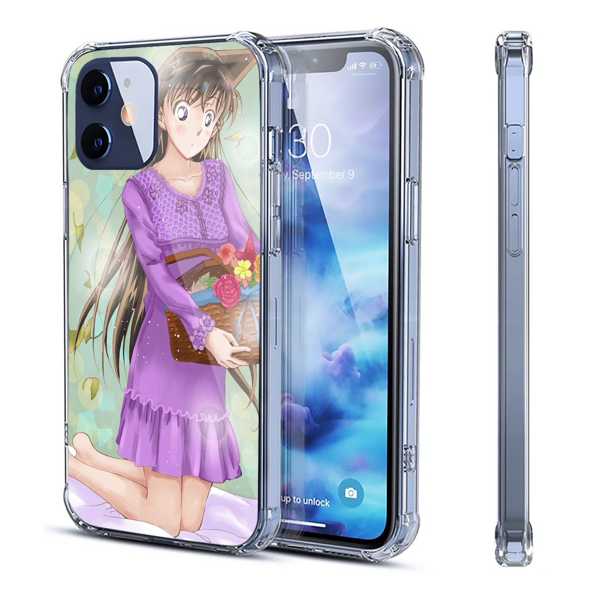 （画像用） 名探偵コナン Detective Conan 【iPhone 12シリーズ対応】透明スマホケース（クリアソフトケース）